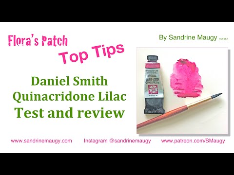 Daniel Smith Quinacridone Lilac tested and reviewed by Sandrine Maugy