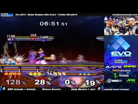 Evo 2014 - Javi + Eddy Mexico vs EMP Armada + Aniolas - SSBM