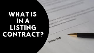 What's in a contract to purchase? 