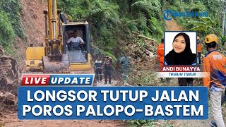 Jalan Poros Palopo-Bastem Tertutup Material Longsor, Tim Gabungan Berjibaku Evakuasi