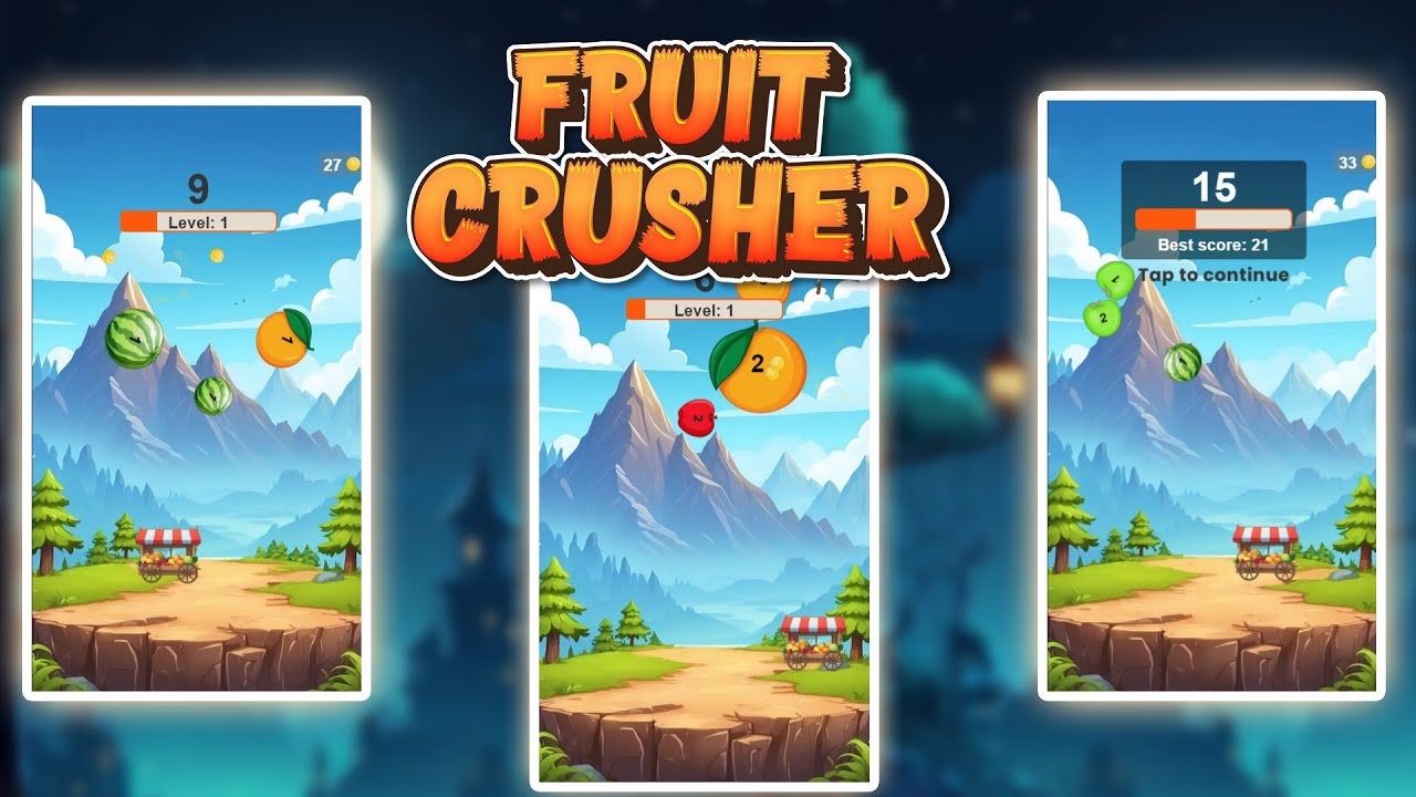 Fruit Crusher || Construct 3 Game Template || Source code