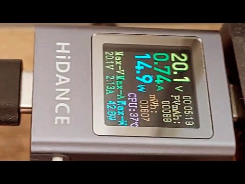 HIDANCE USB Tester Type C Meter - USB Digital Multimeter Amperage Power Capacity Tester