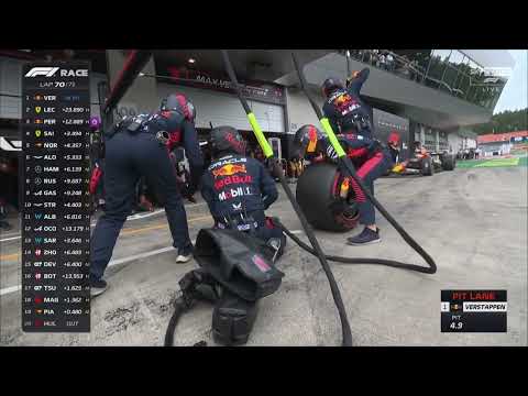 Max Verstappen PIT stop Lap 69/71 (Race Leader) - F1 Austrian Grand Prix 2023