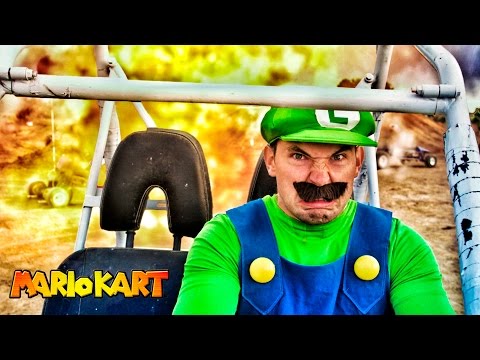 Mario Kart World in Real Life - Luigi Death Stare!