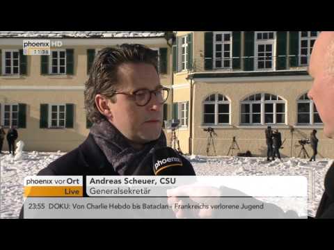 CSU-Klausurtagung: Andreas Scheuer im Interview am 07.01.2016