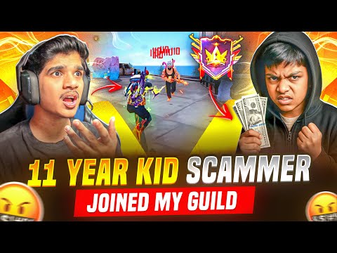 11 YR KID SCAMMER🤬 JOINED MY GUILD | 1 VS 4😱| FIRE GAMEPLAY🔥| FREE FIRE IN TELUGU #dfg #freefire
