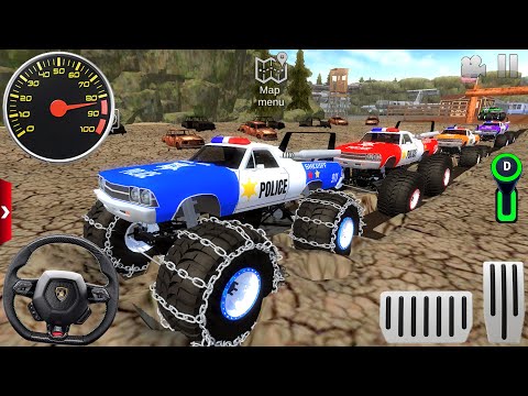 Police Monster Truck Stunt Driver Simulator 3D #4 - Impossible Sport Car Racing - Android Gameplay