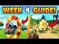 Fortnite WEEK 4 CHALLENGES GUIDE! – FLAMING HOOP Locations, Treasure MAP (Battle Royale Season 5)