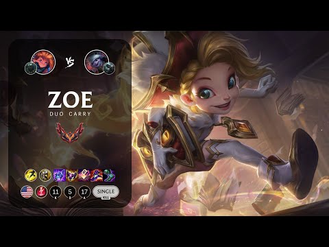 Zoe Bot vs Tristana - NA Grandmaster Patch 12.22