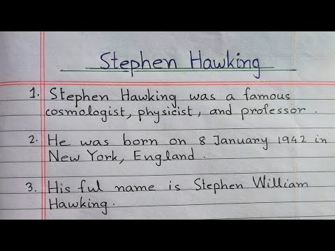 10 lines Essay on Stephen Hawking | Stephen Hawking Essay in English |  Stephen Hawking Paragraph