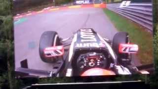 preview picture of video 'F1 Spa 2014 Pastor Maldonado Crash'