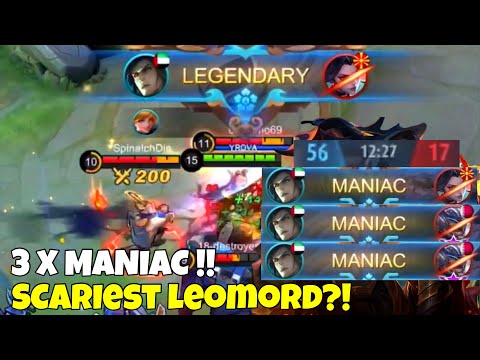 3x MANIAC !! Scariest Leomord - Avory | MLBB