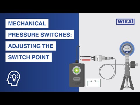 Mechanical pressure switches | Adjusting the switch point