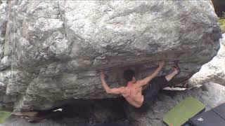 Video thumbnail of ククゼン, 五段 (8b+). 御手洗 (Mitarai)