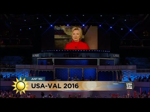 Nu är Hillary Clinton historisk - Nyhetsmorgon (TV4)