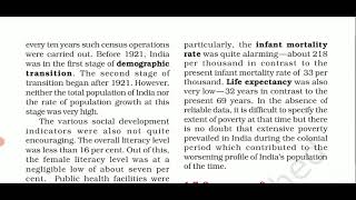 1.6 DEMOGRAPHIC CONDITION| CH-1| CLASS 11 ECONOMICS|  INDIAN ECONOMIC DEVELOPMENT|#economics