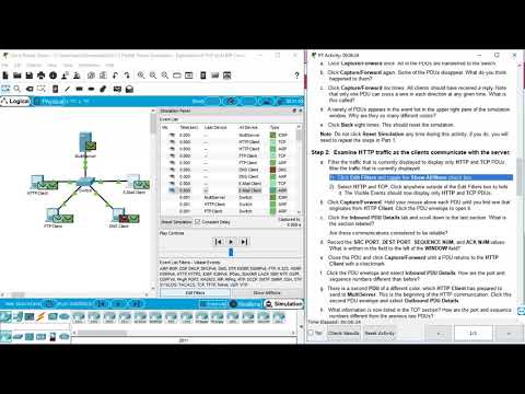 9.3.1.2 Packet Tracer Simulation - Exploration of TCP and UDP Communication #ProdiTIUMB