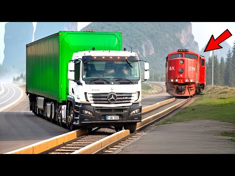 Cars vs Train Tracks x Low Pipes ▶️ BeamNG Drive