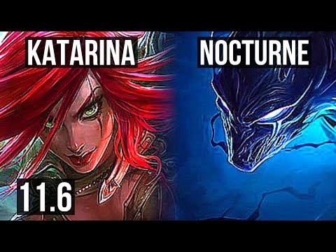 KATARINA vs NOCTURNE (MID) | 11/0/1, 69% winrate, Legendary, Rank 15 Kata | KR Master | v11.6