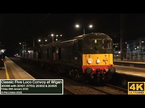 Classic Five Loco Convoy at Wigan - 28th January 2022