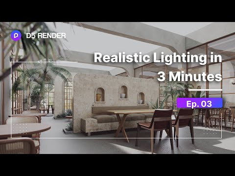 Realistic Interior Lighting in 3 Minutes Tutorial ep.03 | Commercial Space Lighting