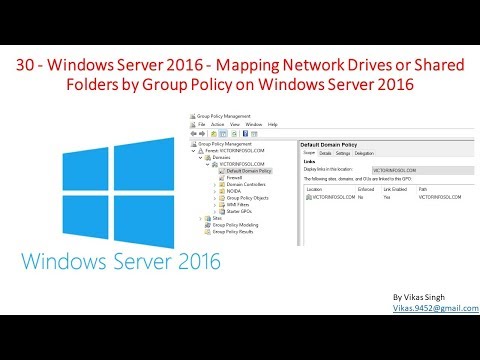 30 Windows Server 2016 Mapping Network Drives Shared Folders by Group Policy on Win Server 2016