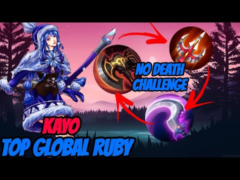 UNKILLABLE RUBY FULL REGEN - NO DEATH CHALLENGE | TOP GLOBAL RUBY BEST BUILD & GAMEPLAY 2022 | MLBB