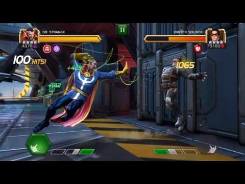 Doctor Strange beating Realm of Legends Winter Soldier - Marvel Contest of Champions