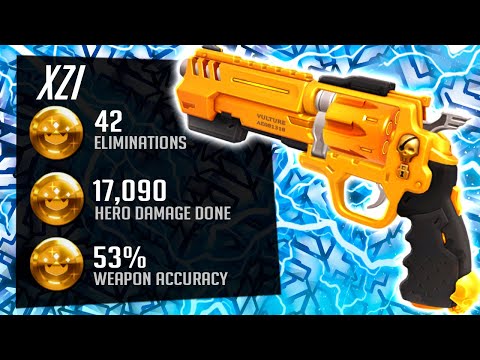 Dallas Fuel XZI Pro McCree gameplay - 42 elims! [ Overwatch Season 30 Top 500 ]