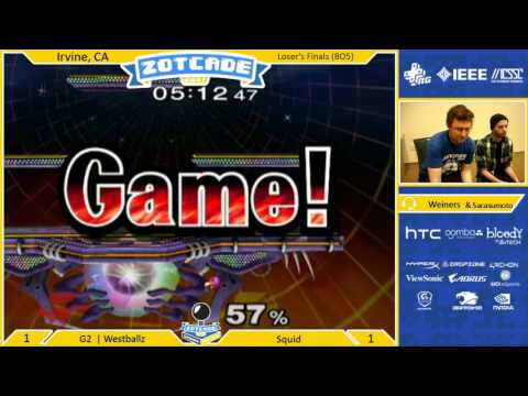 Zotcade '17 Melee LosersFinals - G2|Westballs vs Squid(falco)