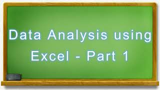 Download the video "Data Analysis using Excel - Part 1 | SUM, SUMIF, MIN, MAX, AVERAGE Explained"
