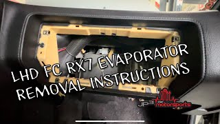 LHD FC Mazda RX7 Evaporator Removal and Expansion Valve Replacement Instructions