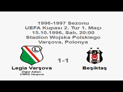 Legia Varşova 1-1 Beşiktaş 15.10.1996 - 1996-1997 UEFA Cup 2nd Round 1st Leg (Ver. 2)