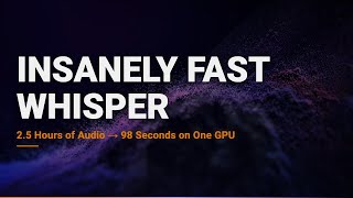 驚異的な速さのWhisper：2.5時間の音声を98秒で文字起こし