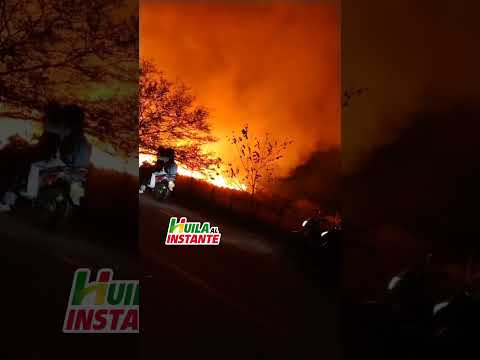 Incendio de cobertura vegetal de gran magnitud se registró en la vía La Plata - Tesalia, Huila