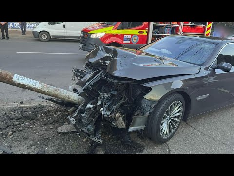 Un șofer beat de BMW, accident în centrul Sucevei