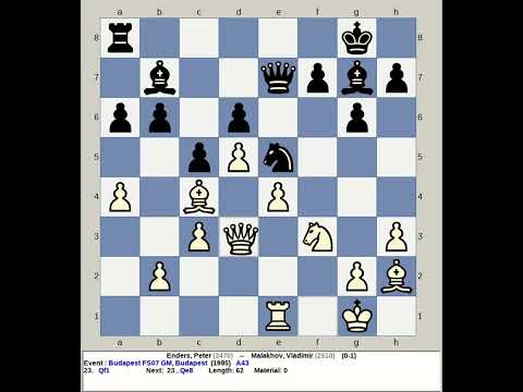 Enders, Peter vs Malakhov, Vladimir | Budapest FS07 GM Chess 1995, Hungary
