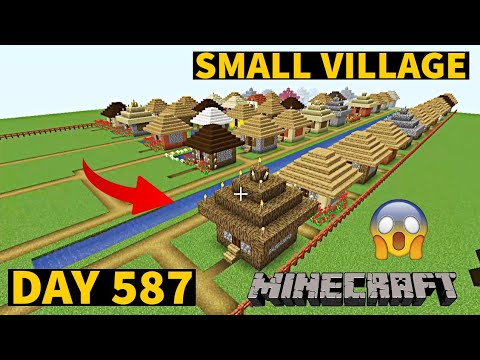 I build Small Village in Minecraft Creative mode 2023 Day 587