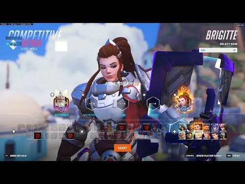 WHAT 3000+ HOURS OF BRIGITTE LOOKS LIKE! VIOLET BRIGITTE GAMEPLAY OVERWATCH 18 TOP 500