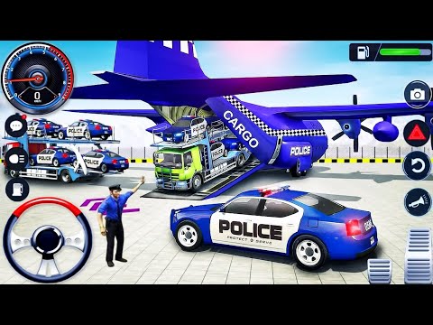 Transport Truck Police Cars Simulator - New Prado Jeep Transporter Driver - Android GamePlay