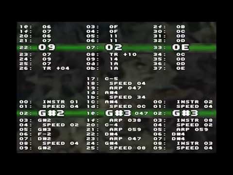 C64: Cybernoid II - The Revenge (tracker view)