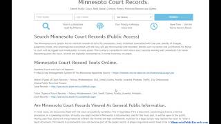 Search Minnesota Court Records (Public Access)