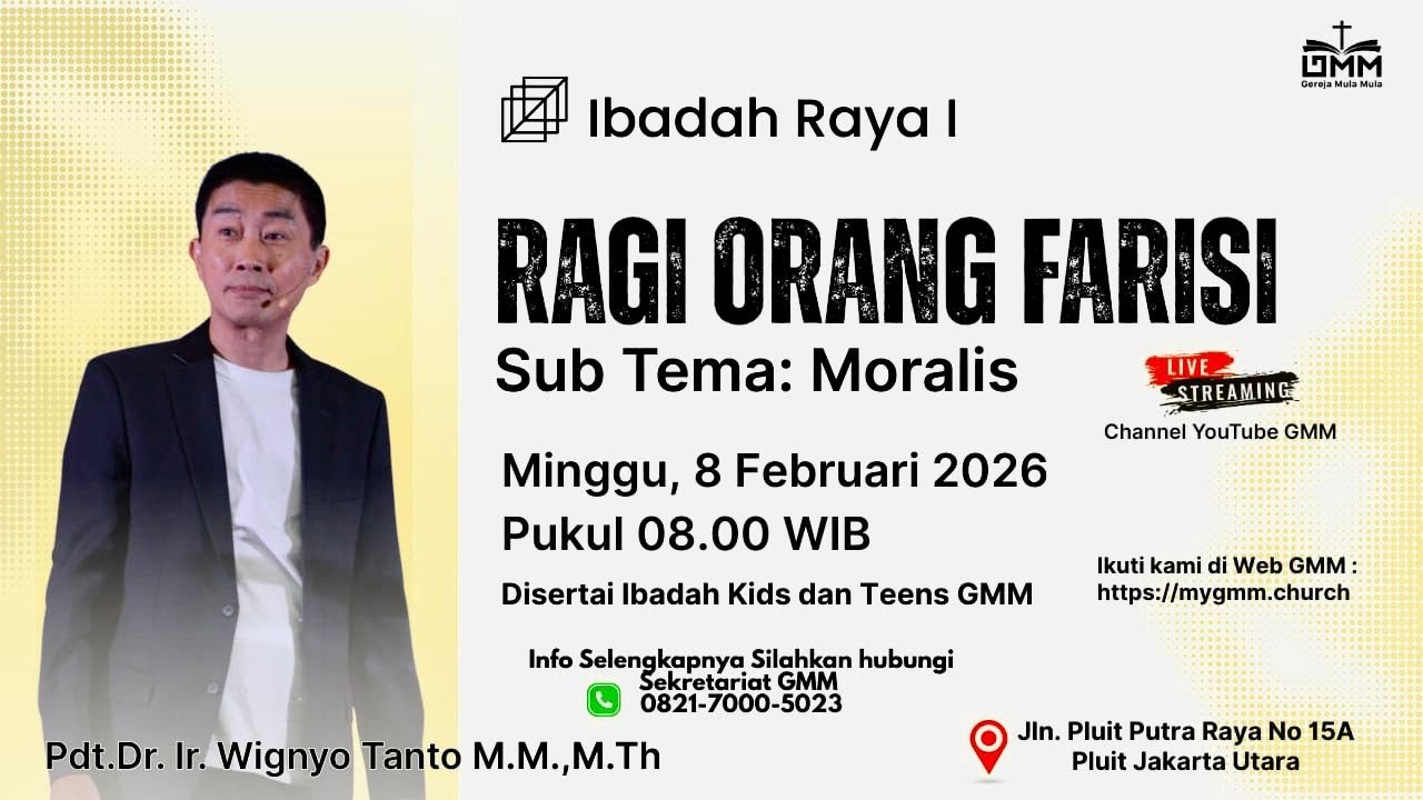 Sesi 1 – RAGI ORANG FARISI: MORALIS – Pdt. Dr. Ir. Wignyo Tanto, M.M., M.Th. (080226)