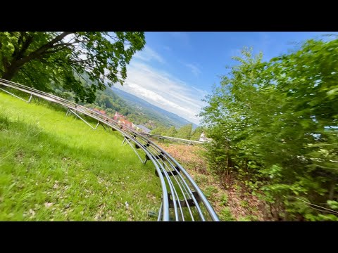 [4k] Karpacz - Kolejka górska Kolorowa - Cały przejazd