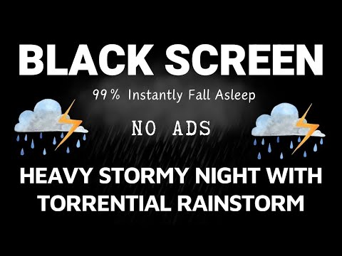 Heavy Rain And Thunderstorm - Sleep Hypnosis To Beat Insomnia Symptoms ｜ Try Listening For 3 Minutes