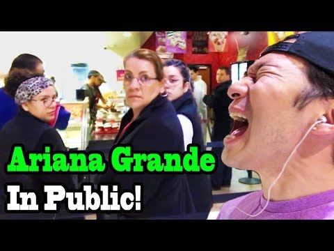 ARIANA GRANDE - Side to Side - SINGING IN PUBLIC!!