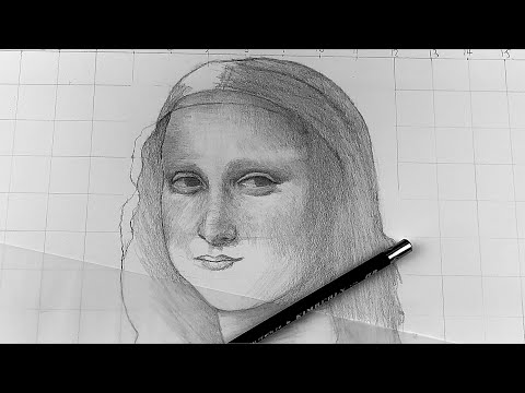 How To Draw MONA LISA: Step by Step ( with mask on)