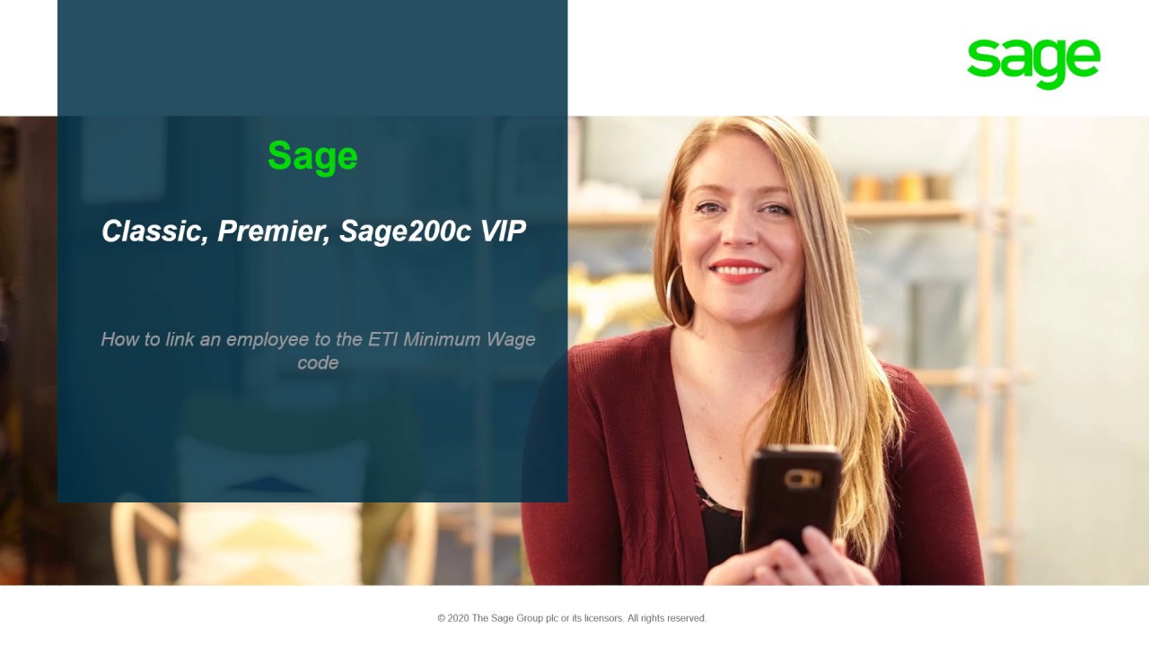 Sage Classic and Premier Payroll -  How to link an employee to the ETI wage regulating measure