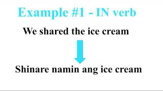 Tagalog Object focus Verbs