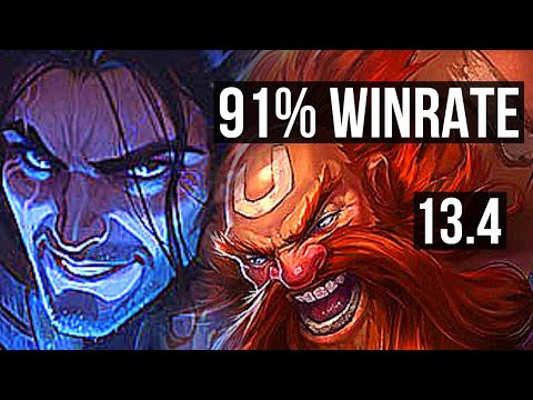 SYLAS vs GRAGAS (MID) | 91% winrate, 6/1/4 | EUW Challenger | 13.4